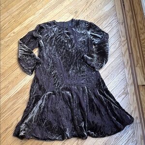 Japparel brown Size L Karen Dress Velvet Burnout Drop Waist